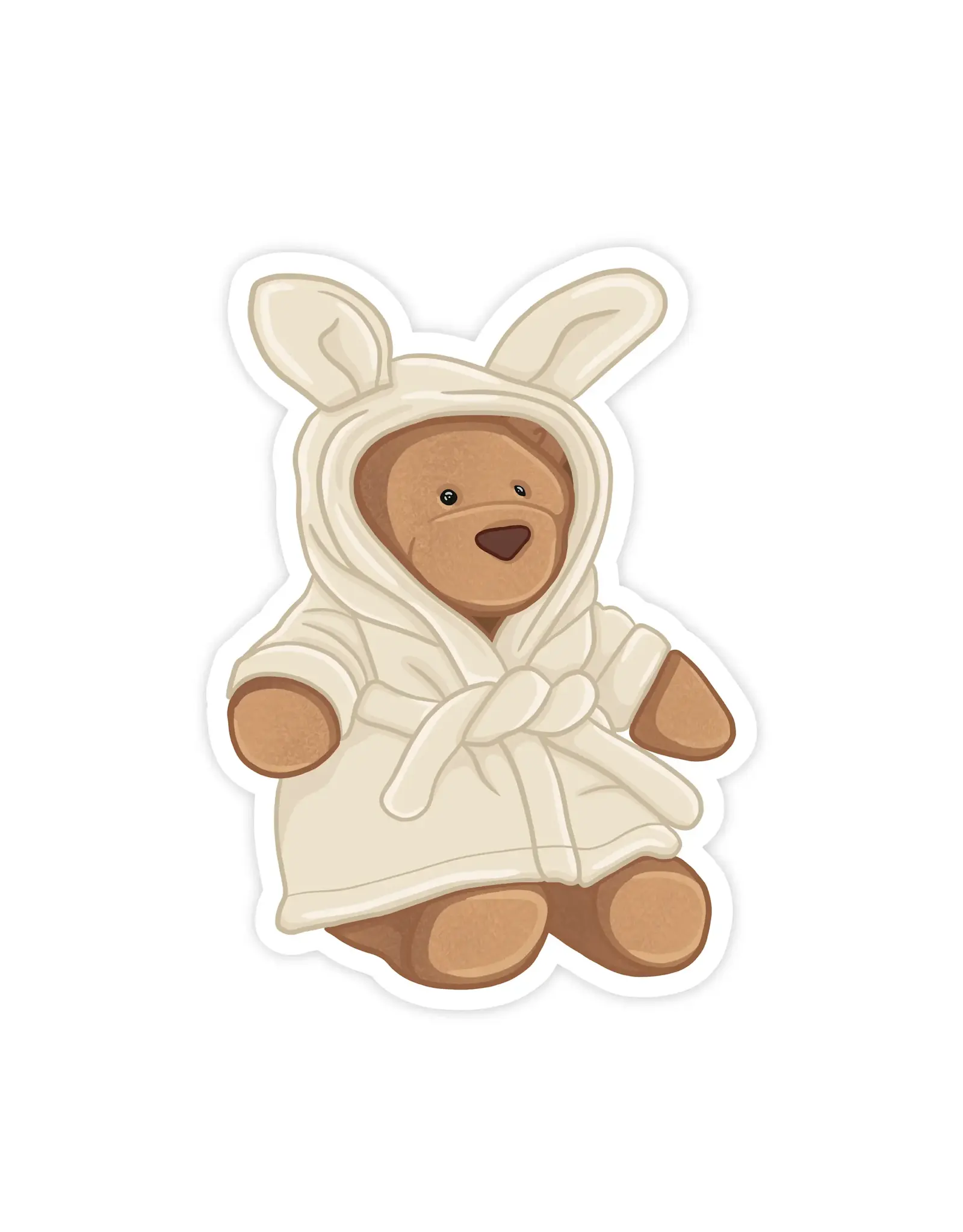 Cozy Robe Bear Vinyl Sticker
