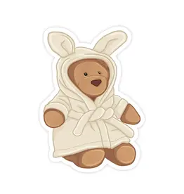 Cozy Robe Bear Vinyl Sticker