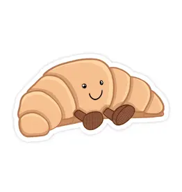 Croissant Cozy Cafe Vinyl Sticker