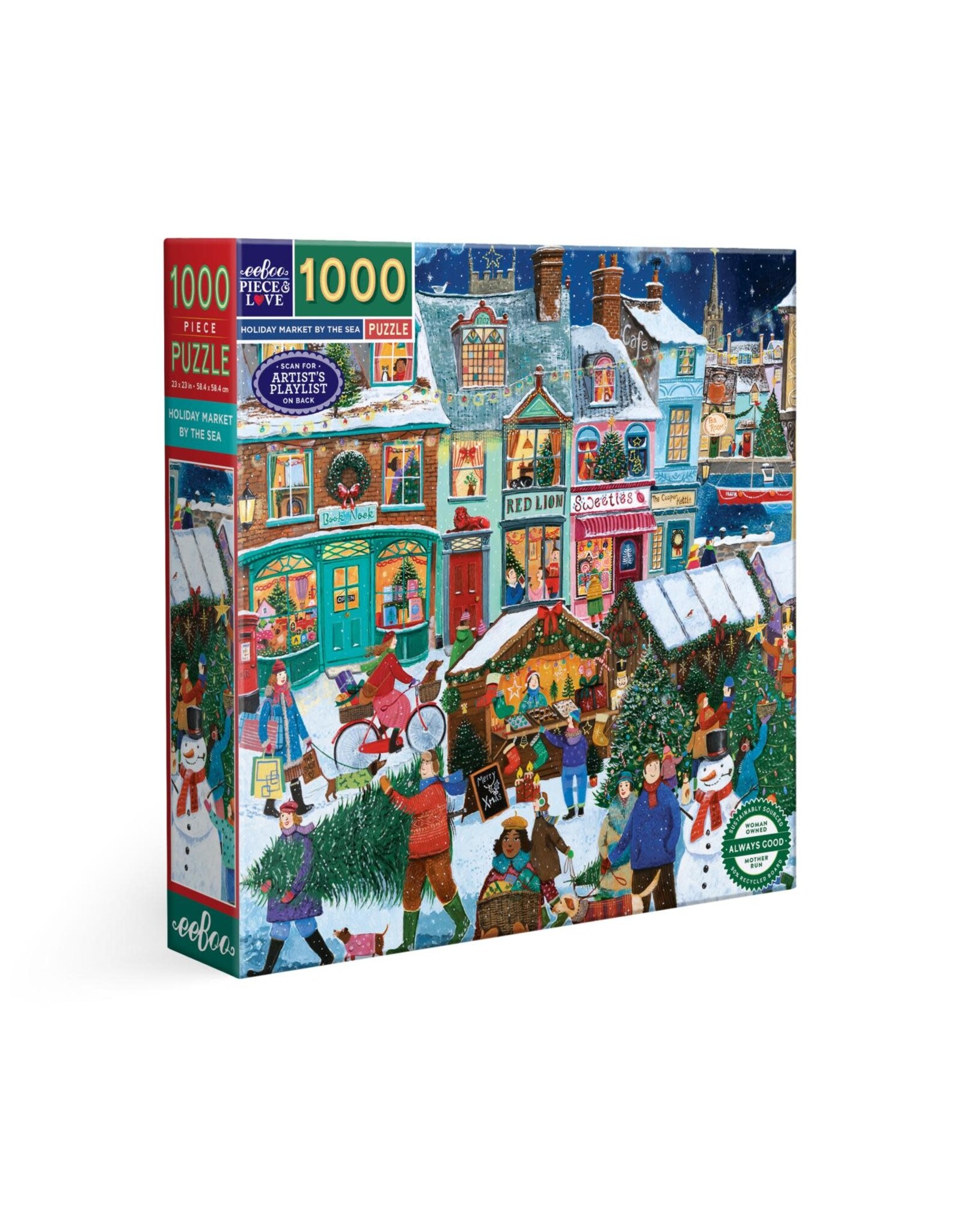 eeBoo Holiday Market by the Sea 1000pc