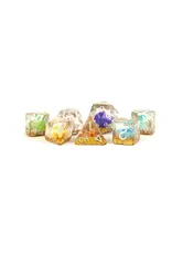 Resin Rainbow Dinosaur Dice 7pc 16mm