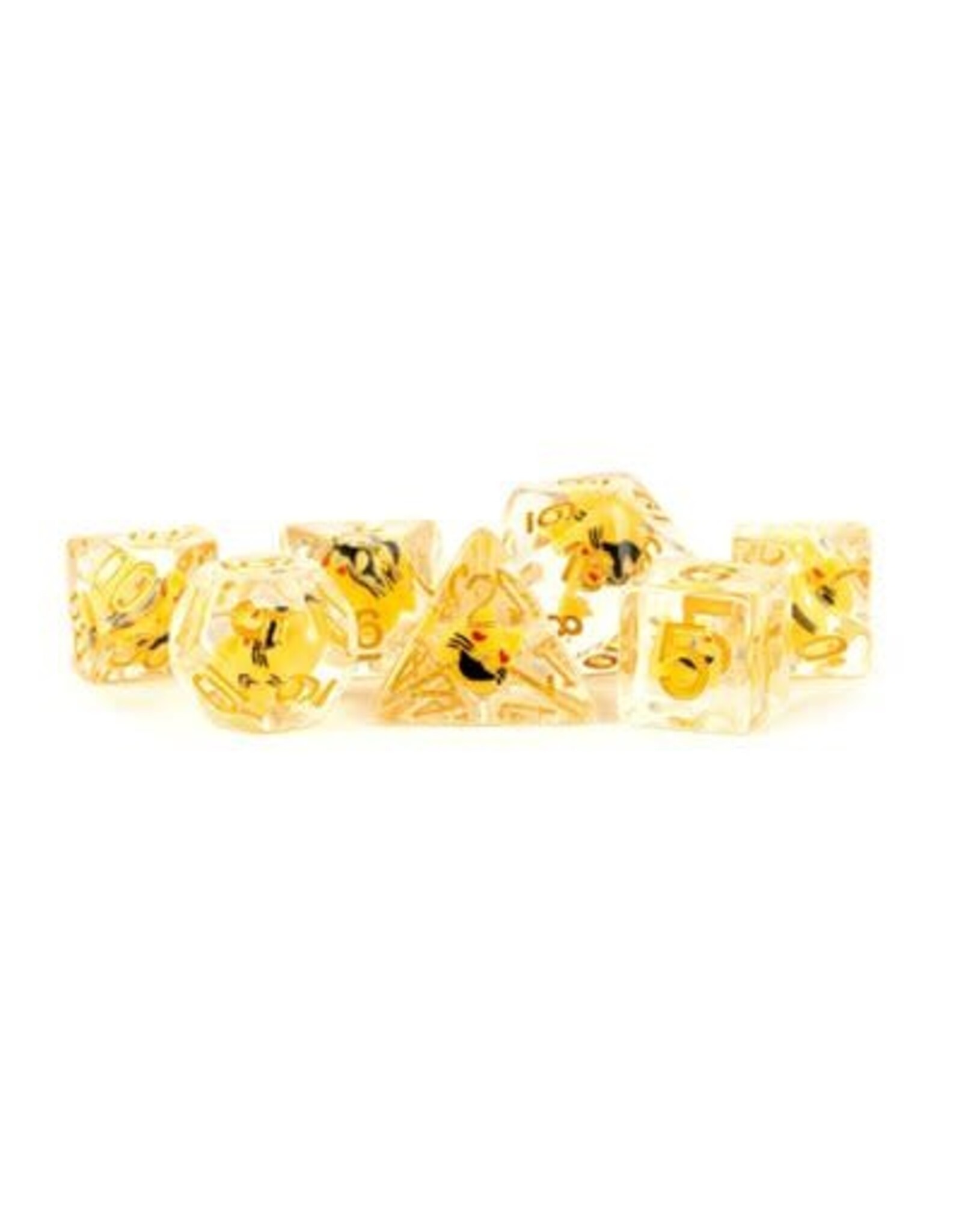 Resin Cat Dice 7pc 16mm