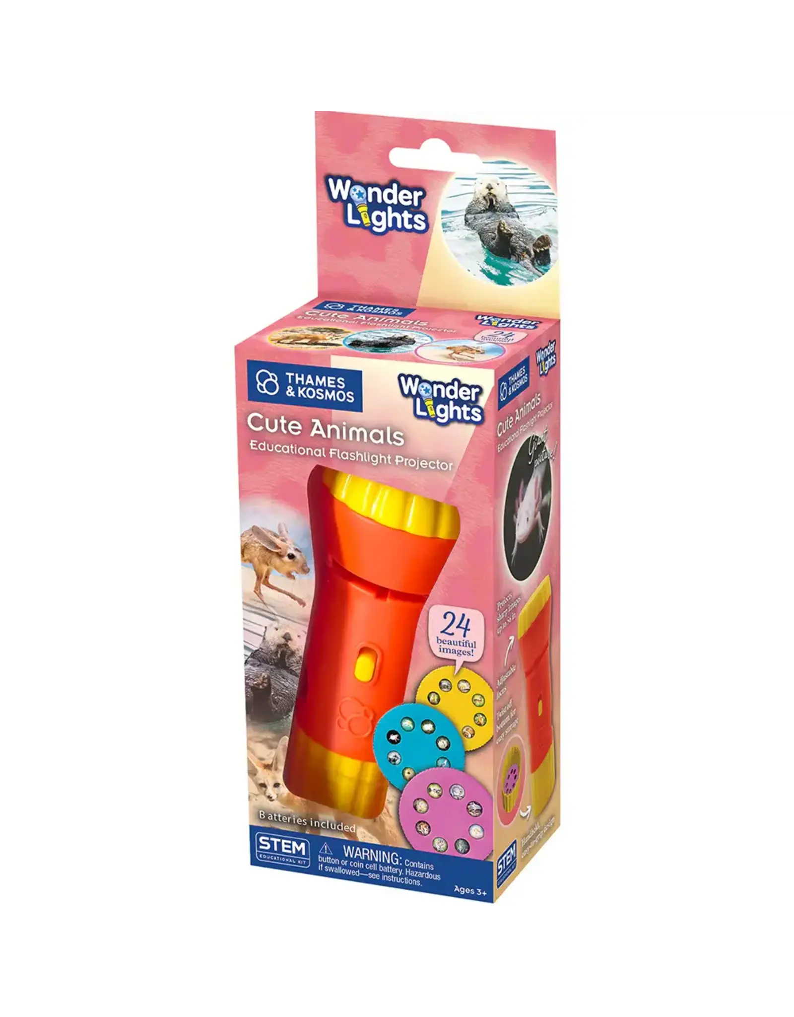 Thames & Kosmos Wonder Lights: Cute Animals - Educational Flashlight Projector