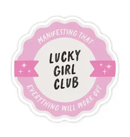 Lucky Girl Club Manifest Vinyl Sticker