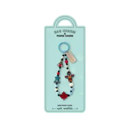 Cozy Canada Break Beaded Bag Charm with Totem, Maple Leaf & Travel Icons