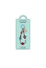 Cozy Canada Break Beaded Bag Charm with Totem, Maple Leaf & Travel Icons
