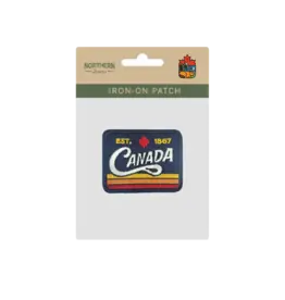 Canada EST 1867 Retro Vintage Stripe Souvenir Embroidered Iron-On Patch