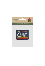 Canada EST 1867 Retro Vintage Stripe Souvenir Embroidered Iron-On Patch