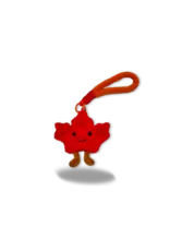Cute Maple Leaf Plush Bag Charm Keychain