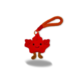 Cute Maple Leaf Plush Bag Charm Keychain