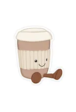 Latte Cozy Coffee Cafe Vinyl Sticker