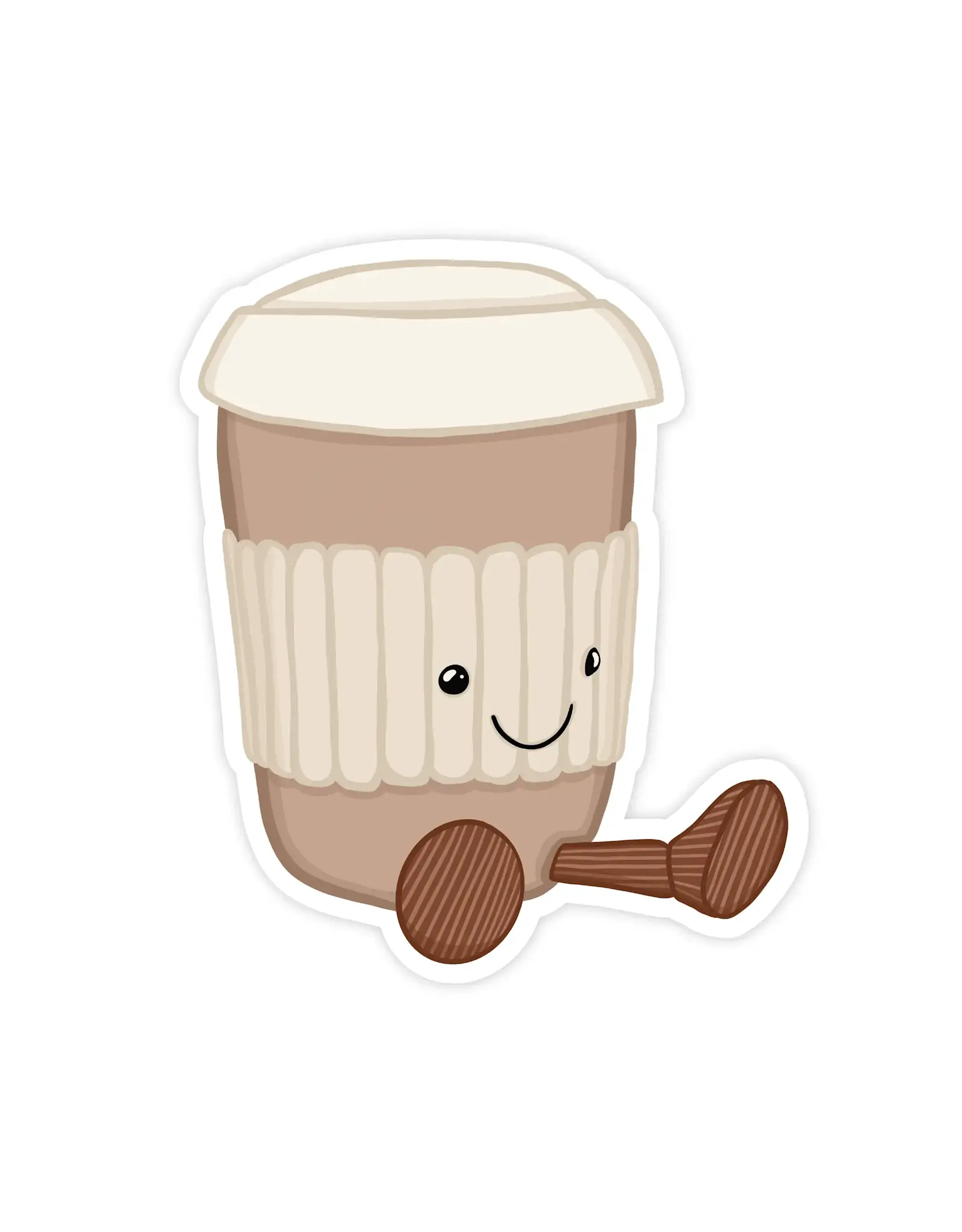 Latte Cozy Coffee Cafe Vinyl Sticker