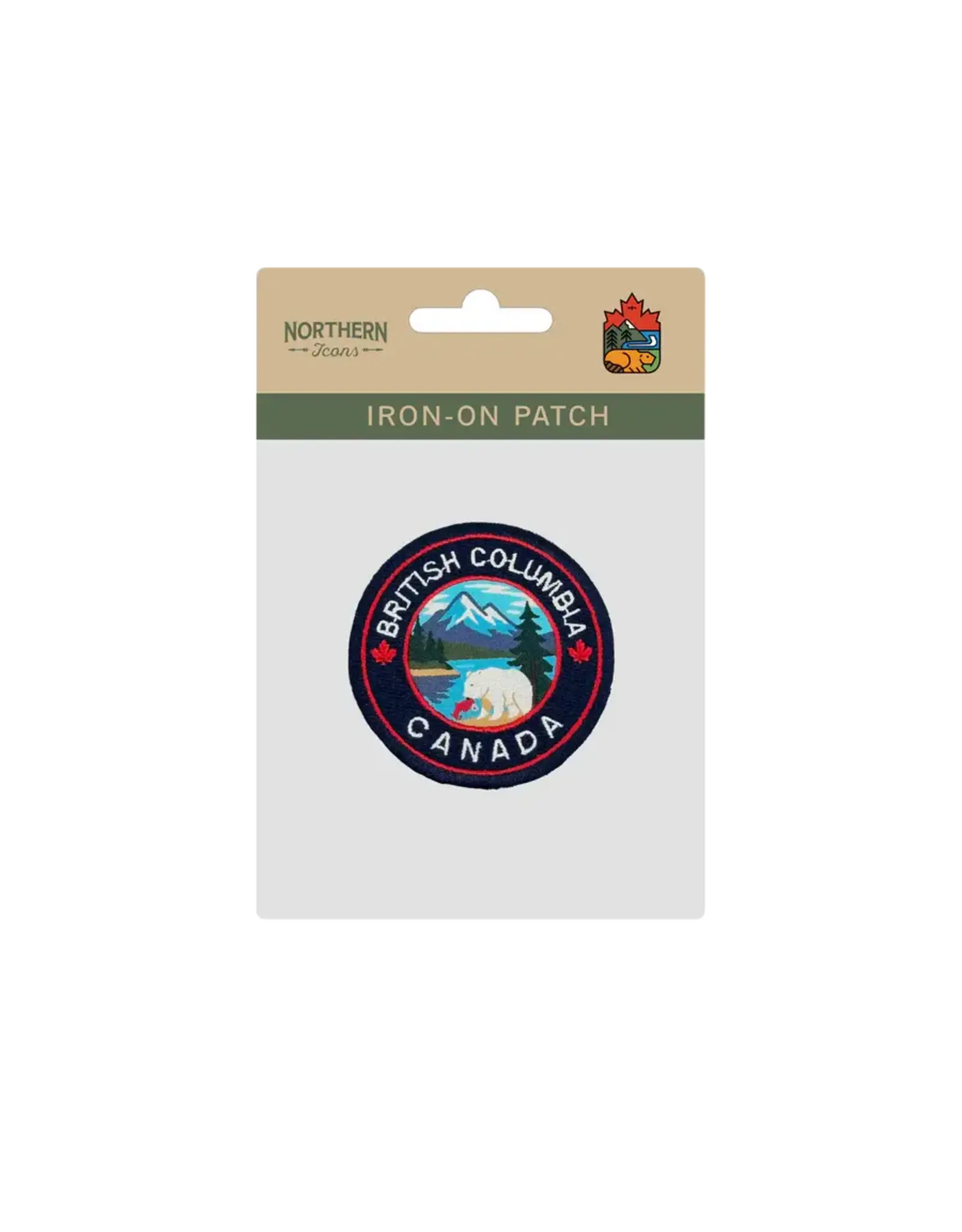 British Columbia Wildlife Mountain Outdoor Embroidered Iron-On Patch