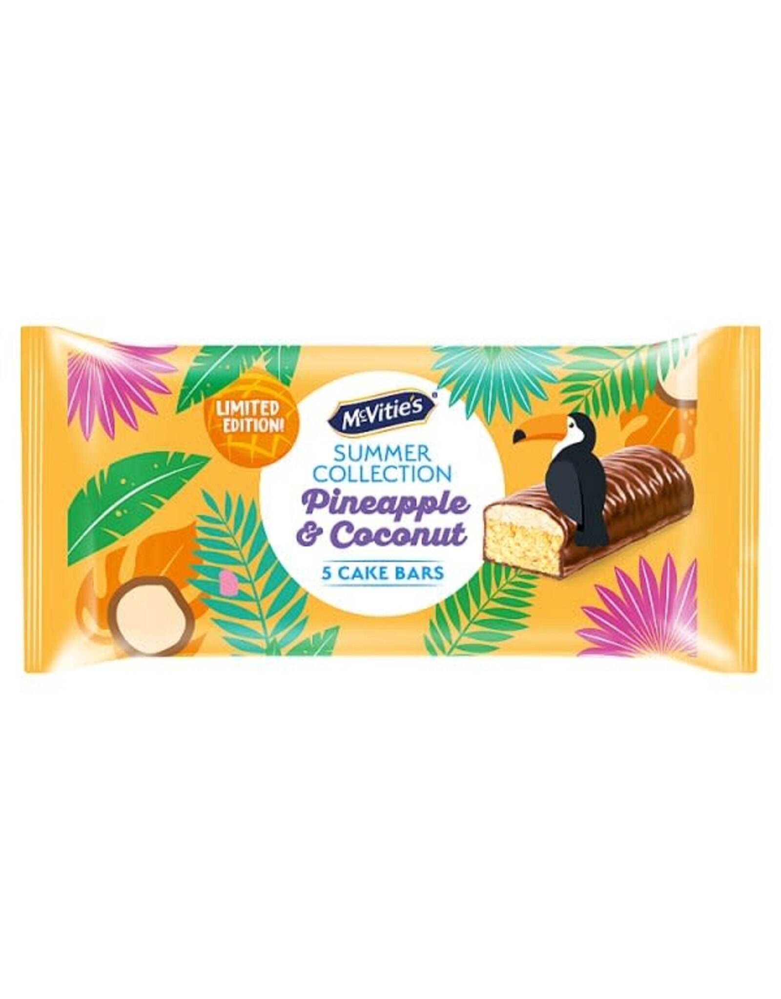 McVities Summer Cake Bar - Pineapple & Coconut (British)