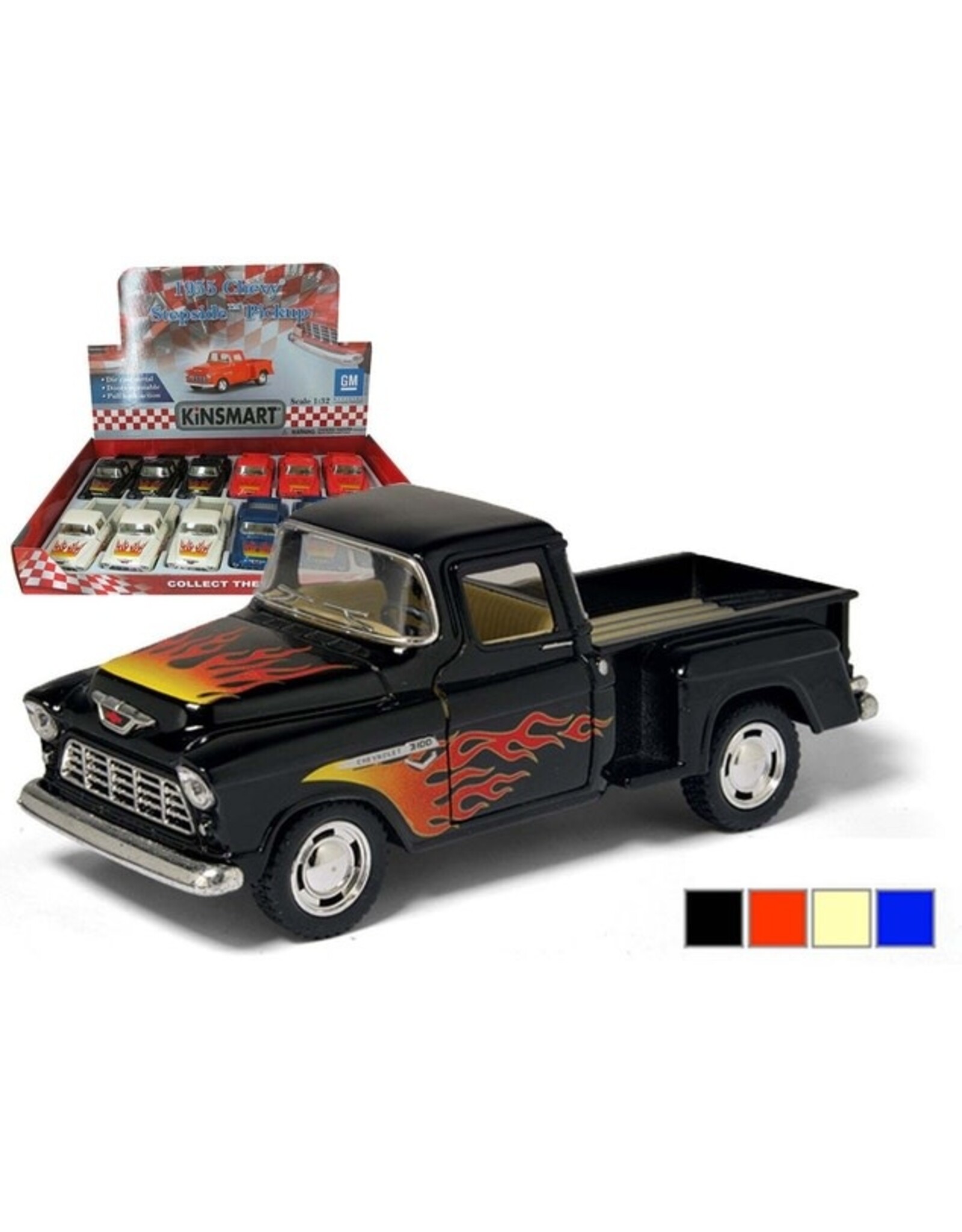 Diecast 5" 1955 Chevy Stepside Pick Up with Printing