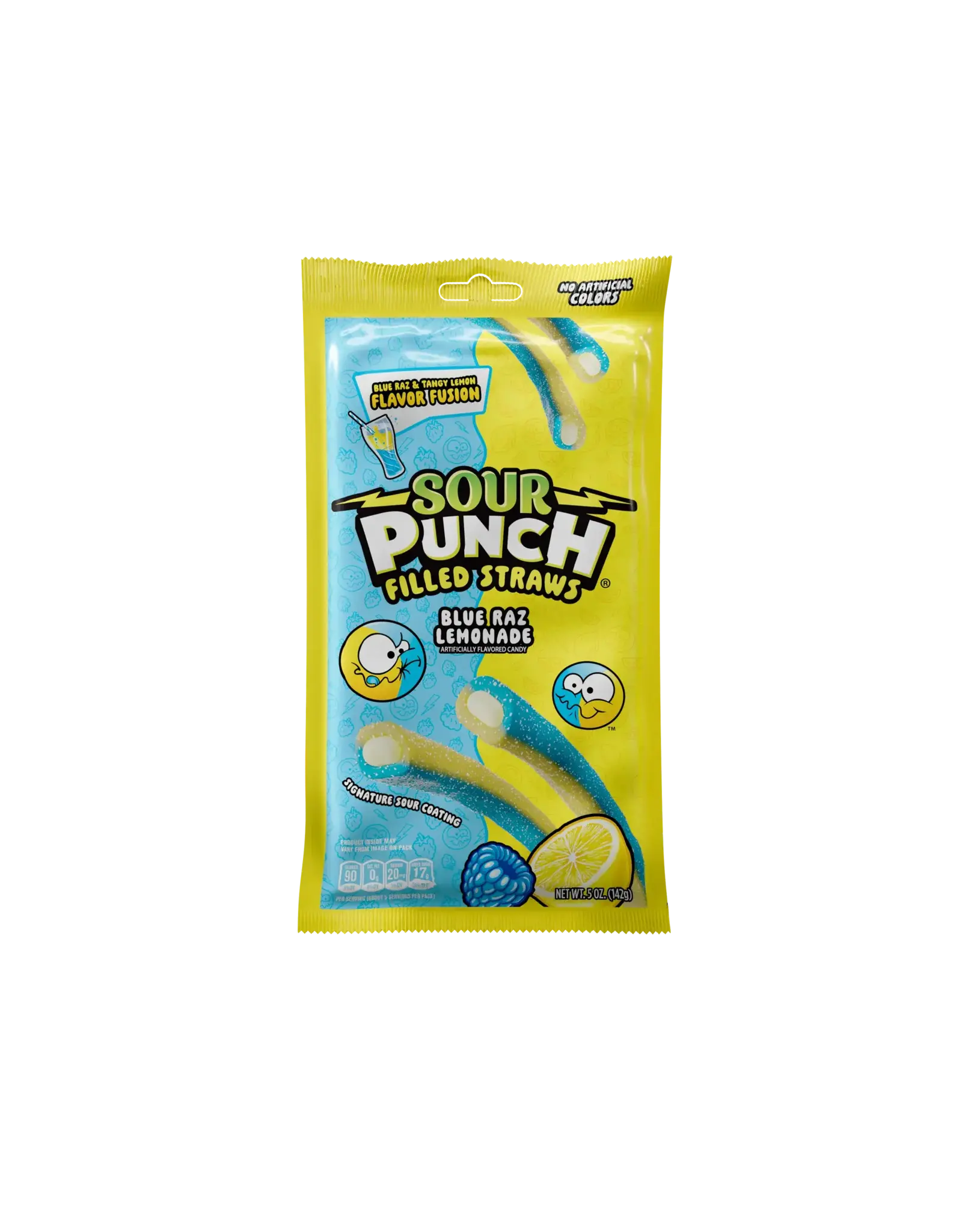 Sour Punch Filled Straws Blue Raz Lemonade