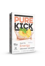 Pure Kick Peach Tea Energy Drink Mix 6ct Singles to Go