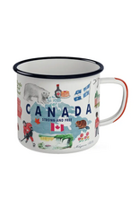 Canada Map & Icons Enamel Mug