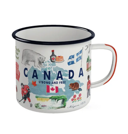 Canada Map & Icons Enamel Mug