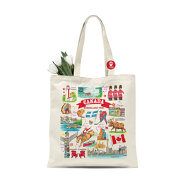 Canada Icons Cotton Tote Bag