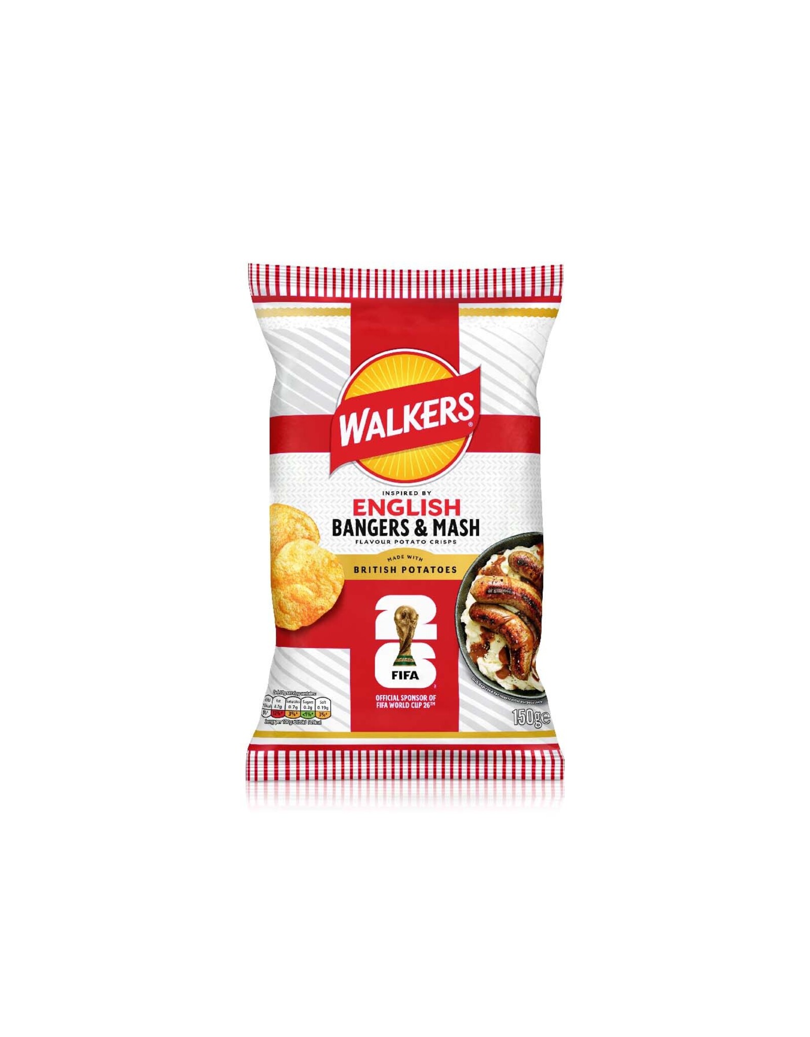 Walkers World Cup Crisps - English Bangers & Mash (British)