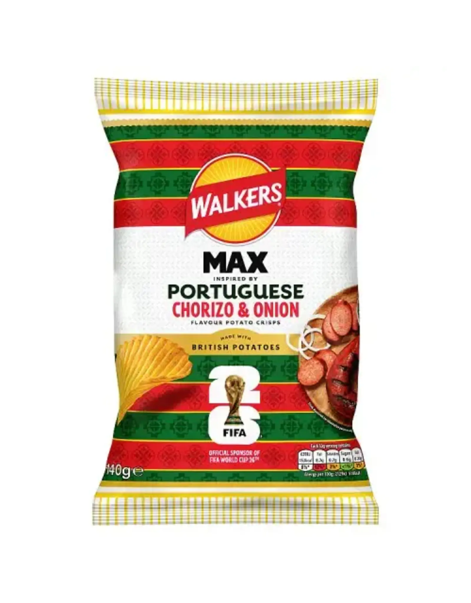 Walkers World Cup Crisps - Portuguese Chorizo & Onion (British)