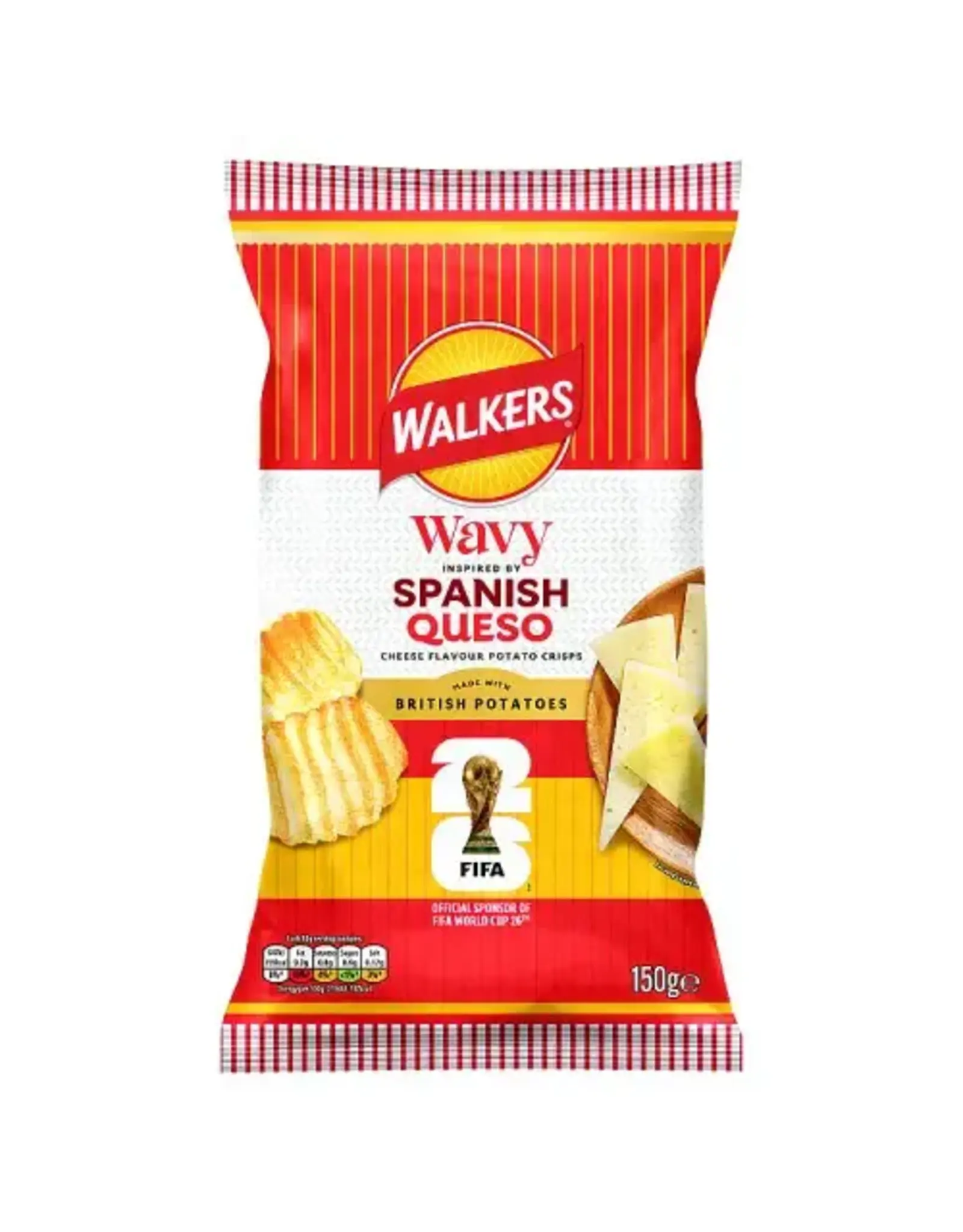 Walkers World Cup Crisps - Wavy Spanish Queso Cheese (British)