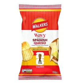 Walkers World Cup Crisps - Wavy Spanish Queso Cheese (British)