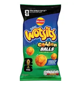 Wotsits World Cup Golden Balls - Smokin Cheese Puffs (British)