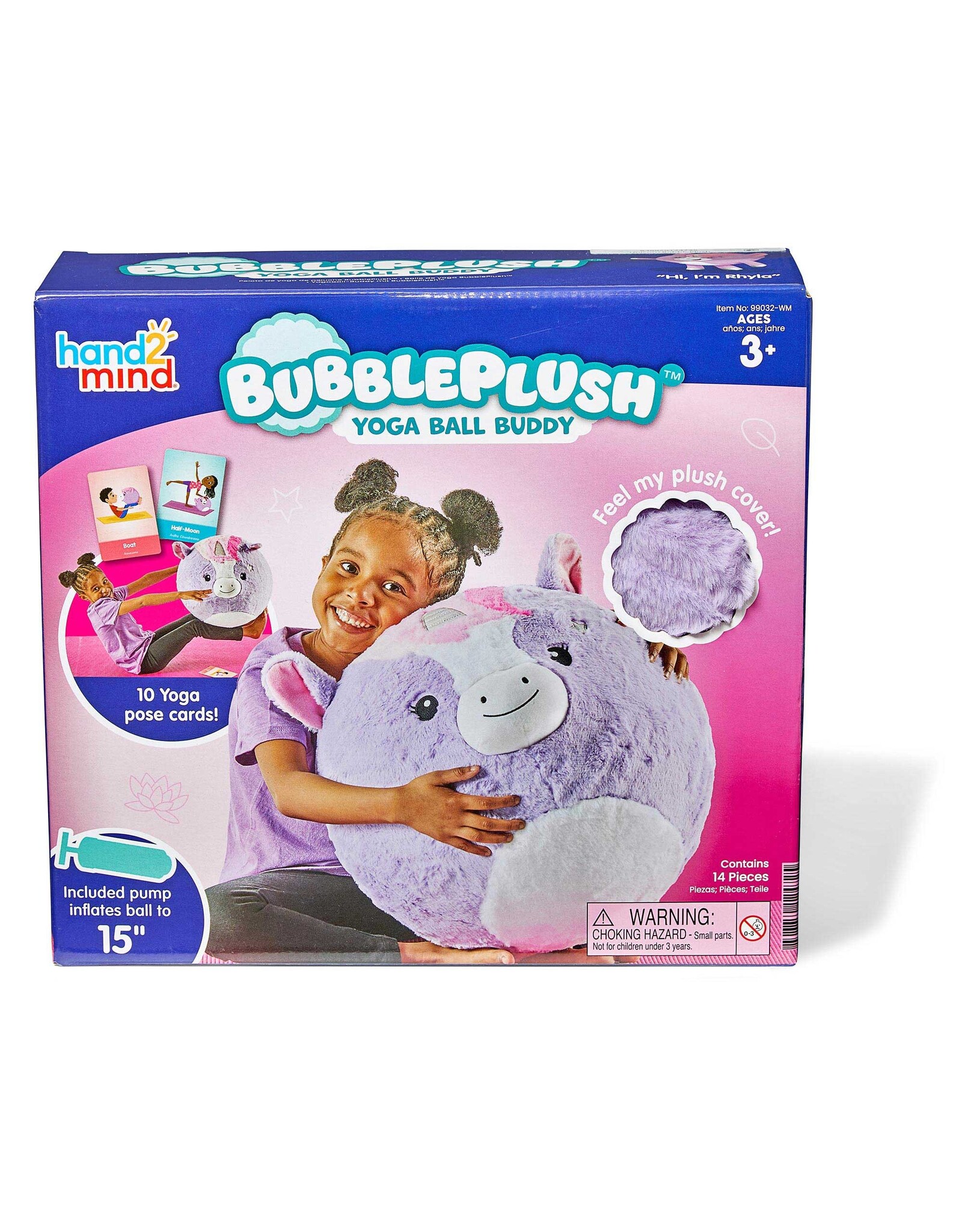 hand2mind Bubbleplush Yoga Ball Buddy - Unicorn