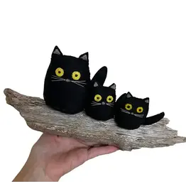 Felt & Sew DIY Kit Maud Lewis Inspired Black Cats