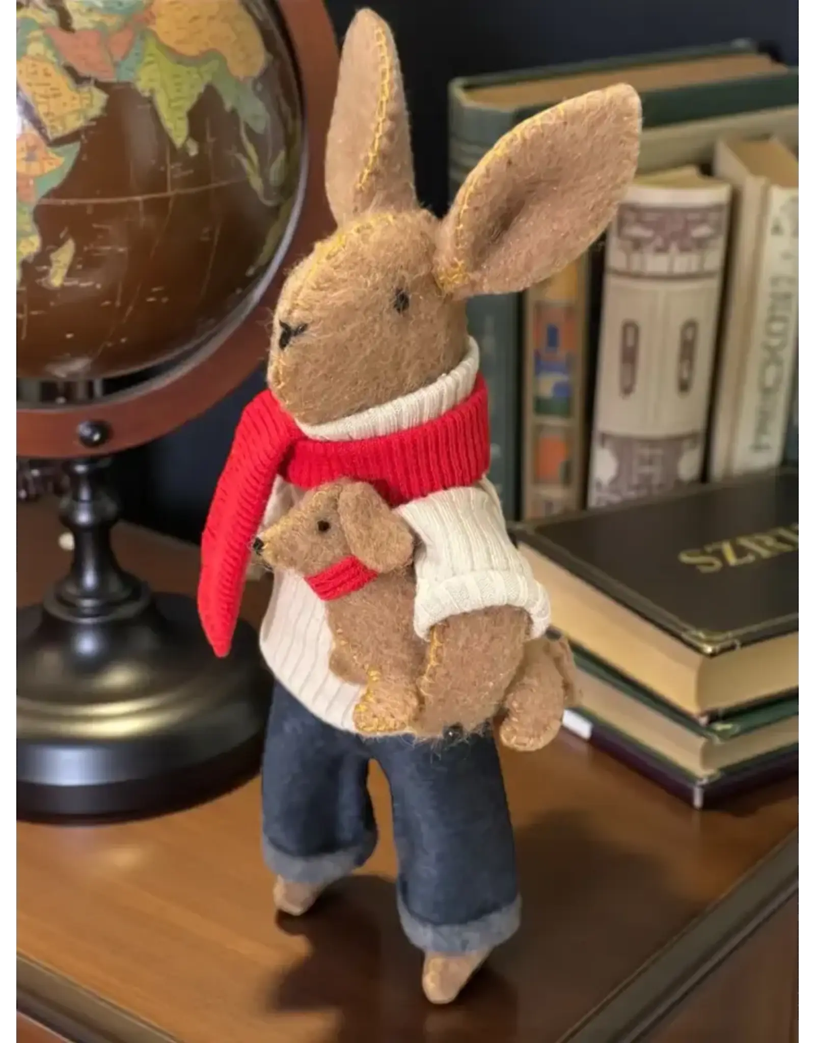 DIY Rabbit Sewing Kit – with Dachshund Pup - Wool/Cashmere
