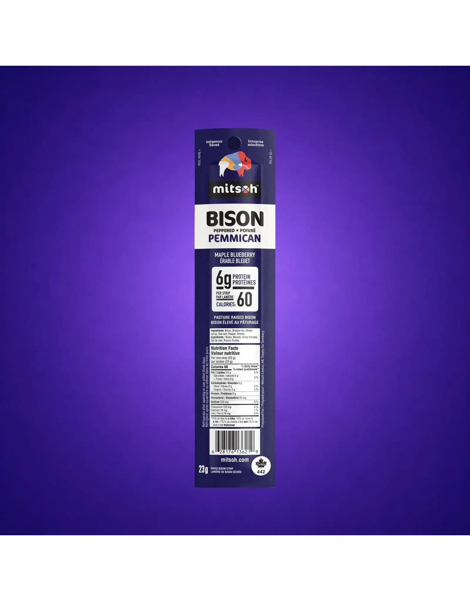 Mitsoh Peppered Blueberry Bison Pemmican