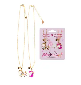 Great Pretenders Bejewelled Unicorns Tear and Share Necklace