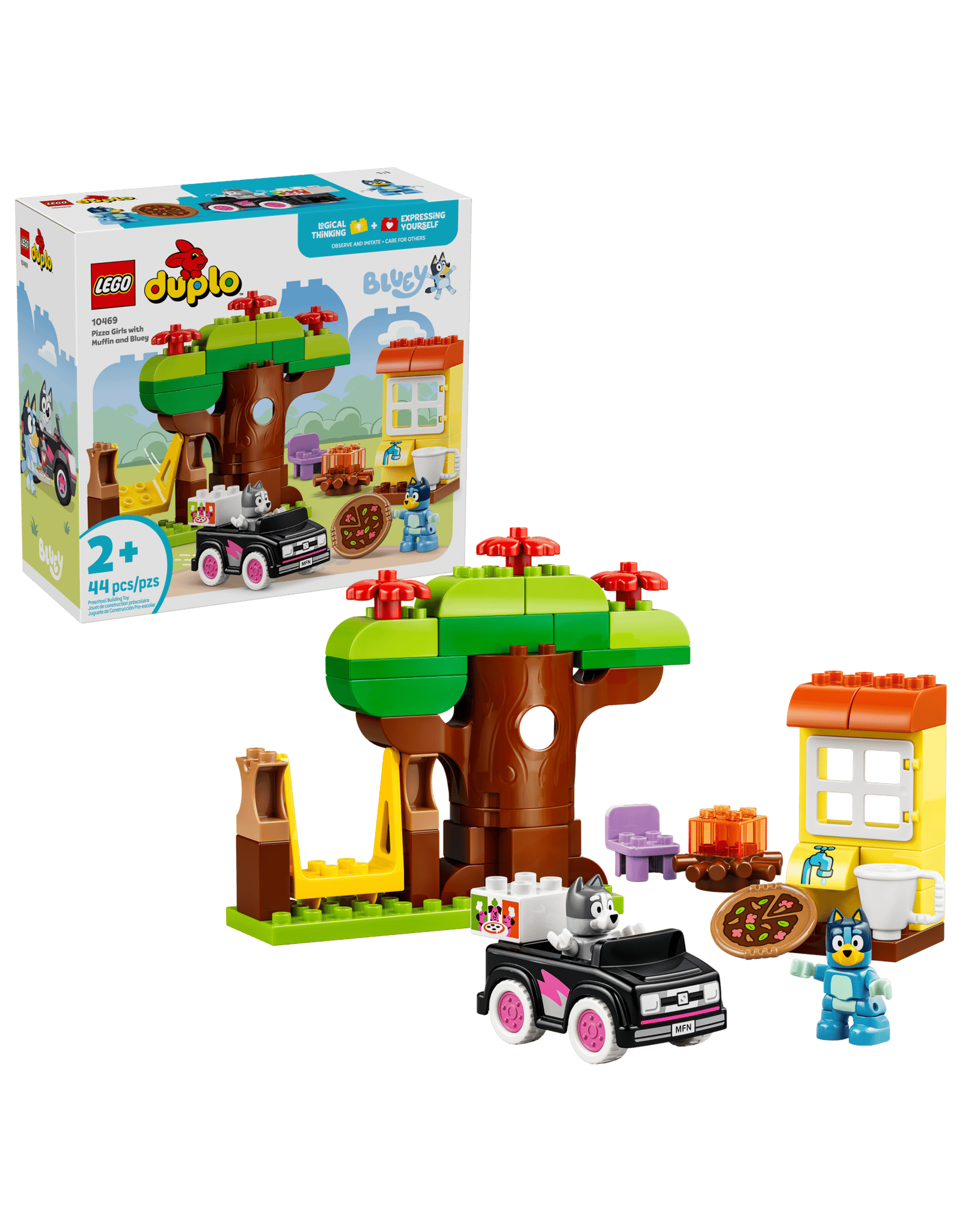 Lego Pizza Girls with Muffin and Bluey