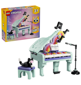Lego Music Decor Piano with Cat