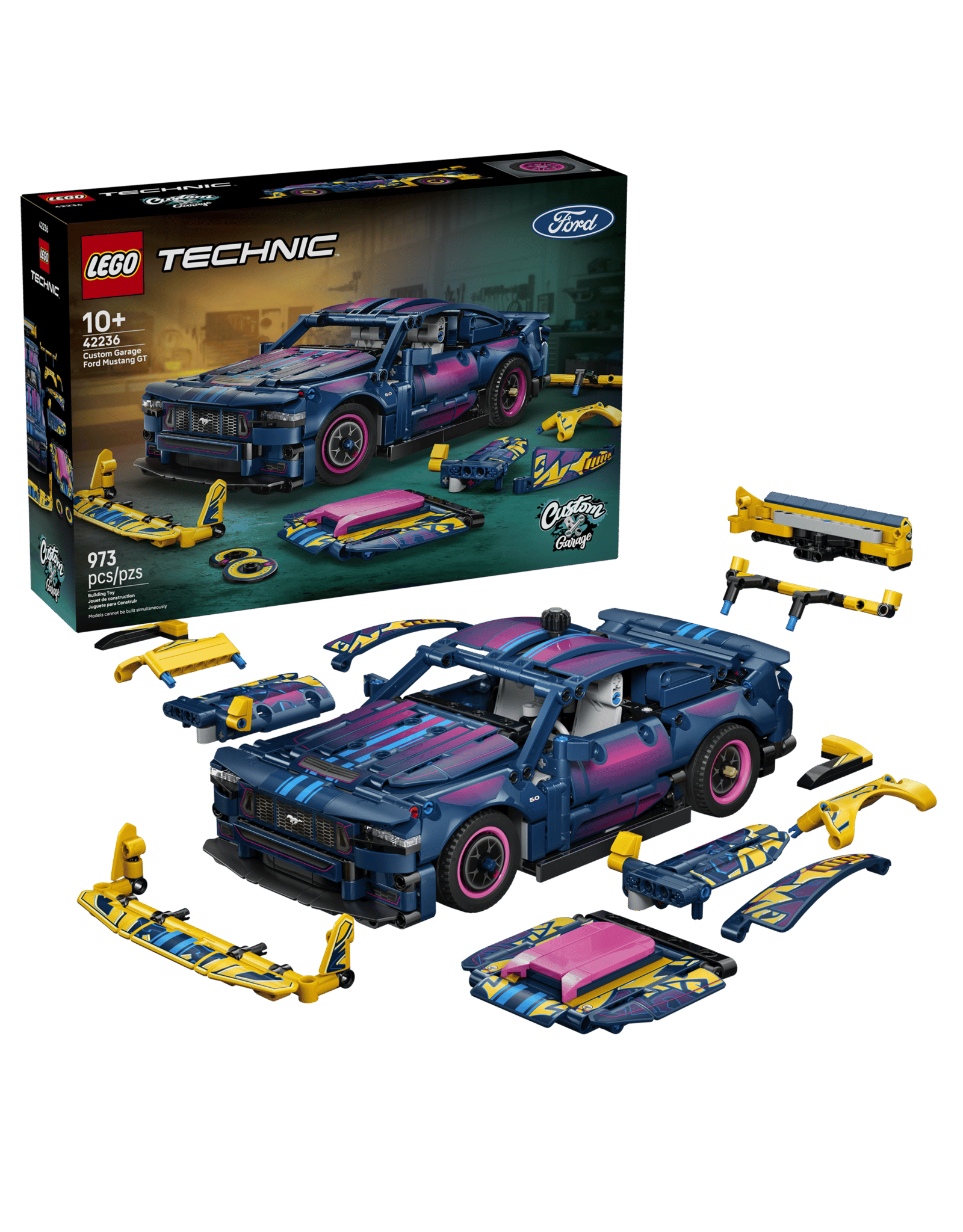 Lego Custom Garage Ford Mustang GT Car
