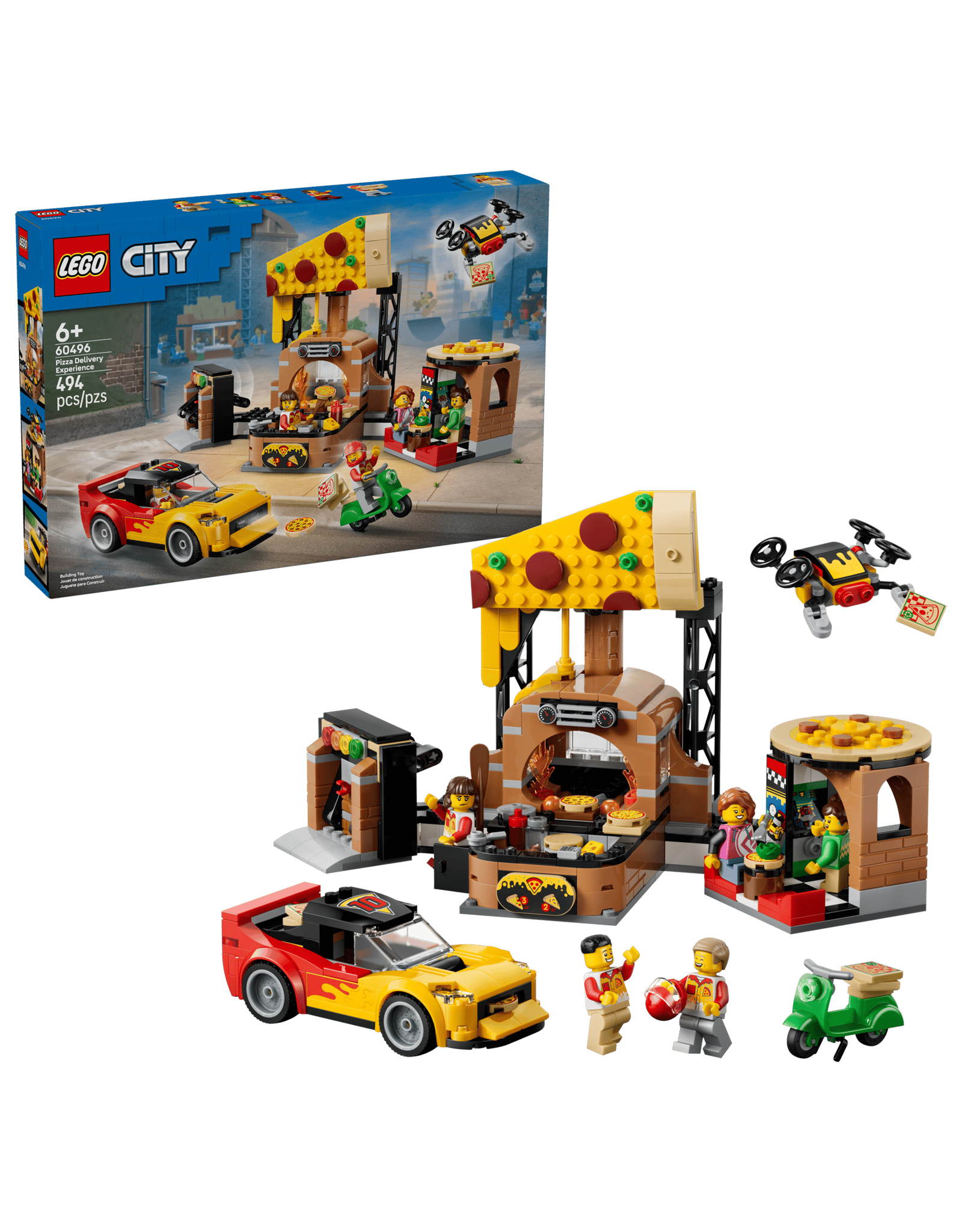 Lego Pizza Delivery Experience with Vehicles