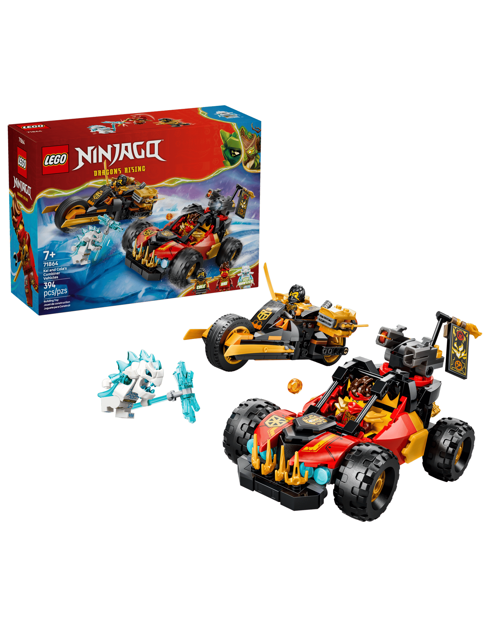 Lego Kai and Cole's Combiner Vehicles