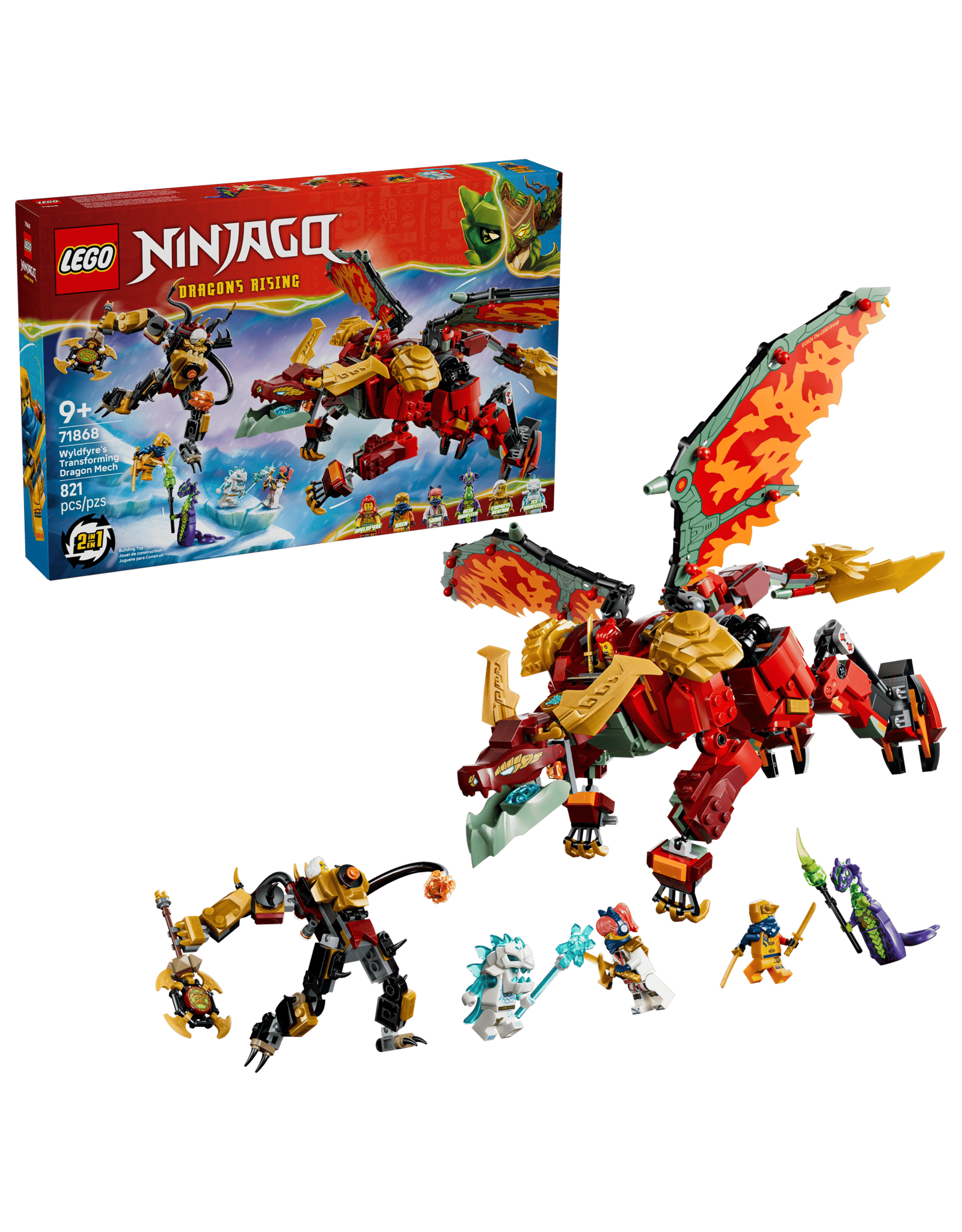 Lego Wyldfyre's Transforming Dragon Mech