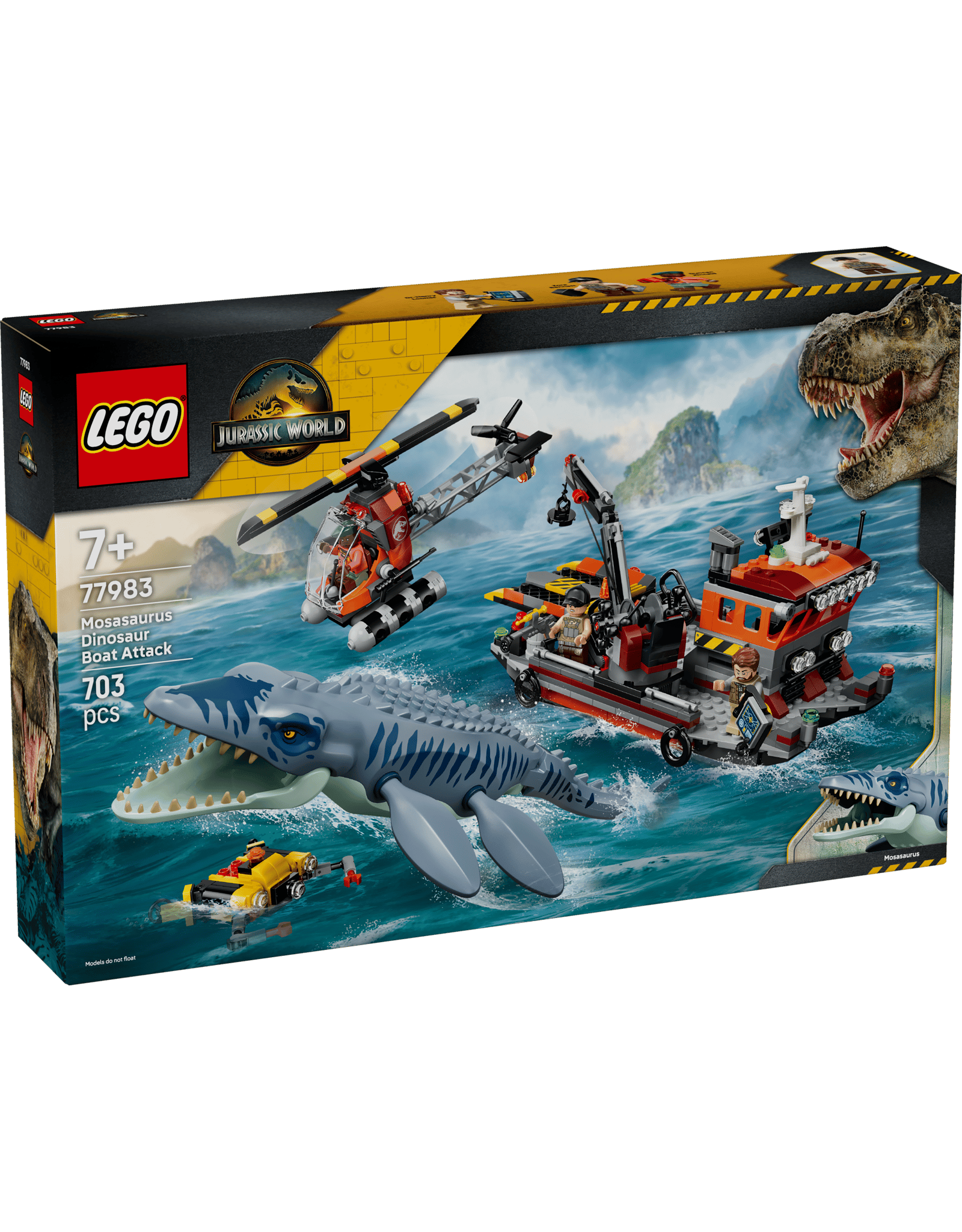 Lego Mosasaurus Dinosaur Boat Attack