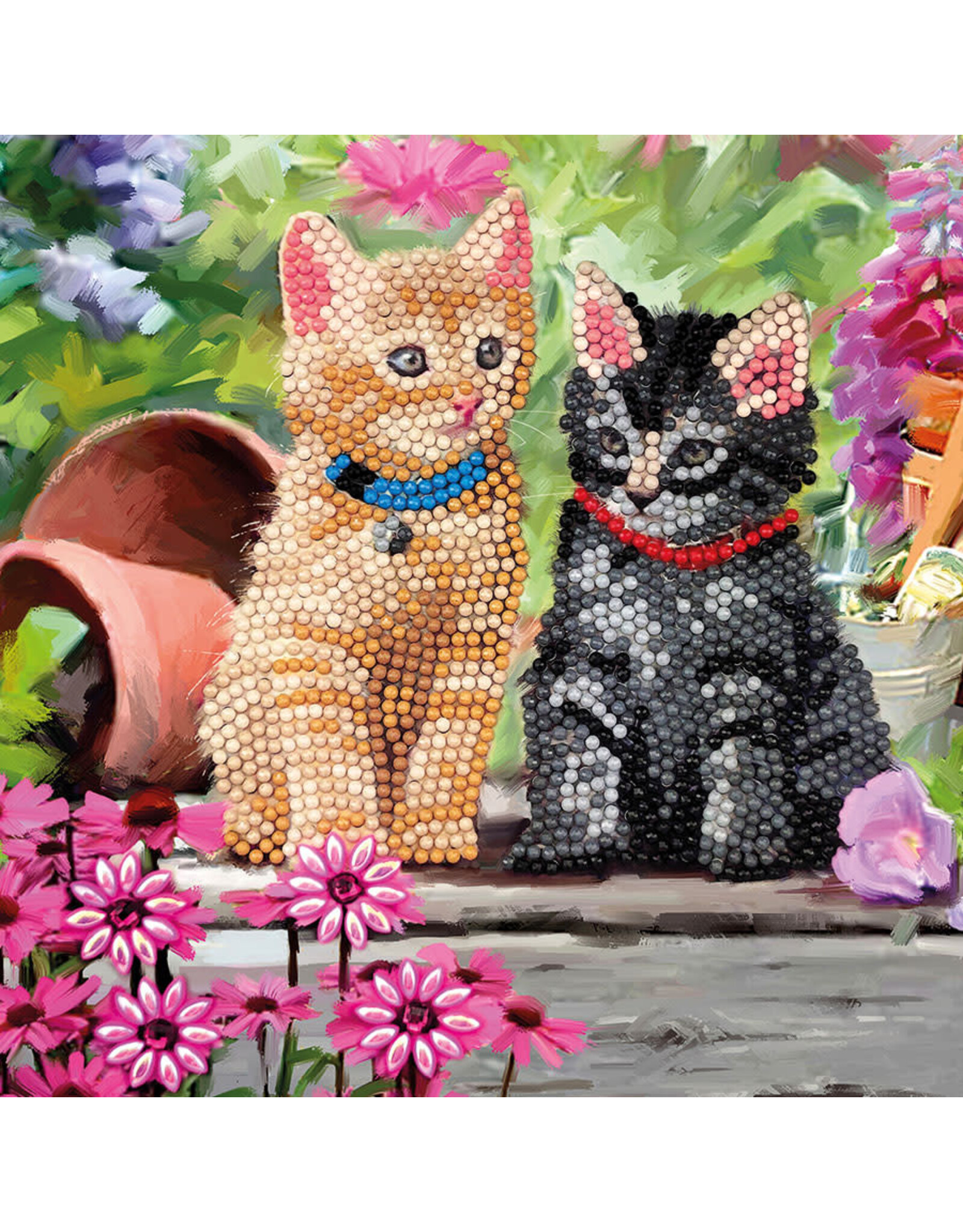 D.I.Y Crystal Art Kit Crystal Art Card Kit - Cat Friends