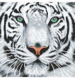 D.I.Y Crystal Art Kit Crystal Art Medium Framed Kit - White Tiger