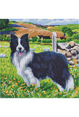 D.I.Y Crystal Art Kit Crystal Art Medium Framed Kit - Pup in the Field
