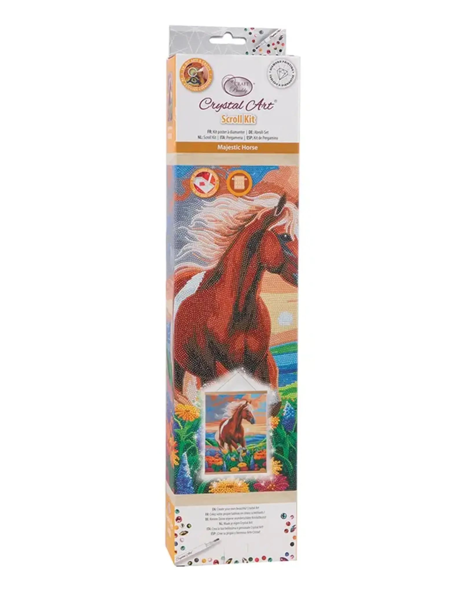D.I.Y Crystal Art Kit Crystal Art Scroll Kit: Majestic Horse