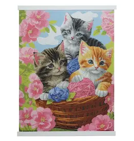 D.I.Y Crystal Art Kit Crystal Art Scroll Kit: Playful Cats