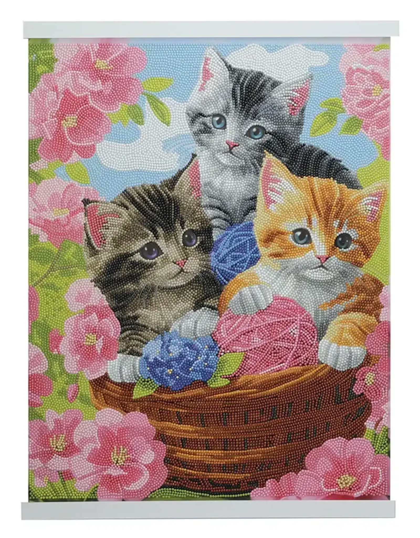 D.I.Y Crystal Art Kit Crystal Art Scroll Kit: Playful Cats