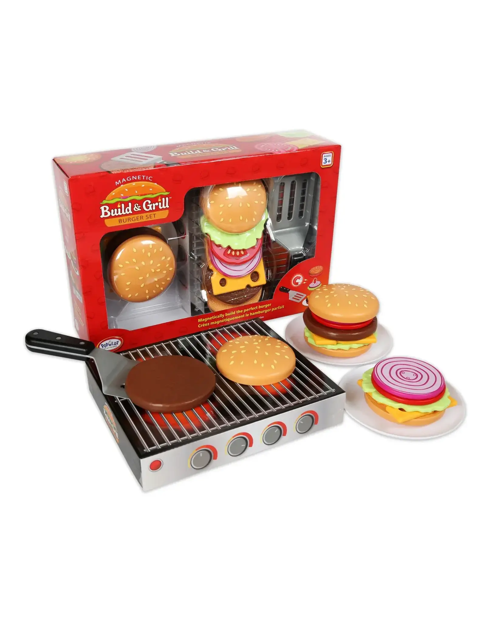 Magnetic Build and Grill Hamburger Set