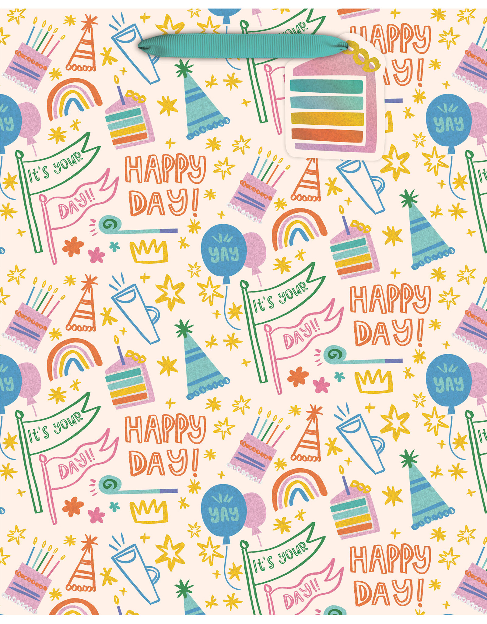 Design Design Happy Day Doodles Large Gift Bag