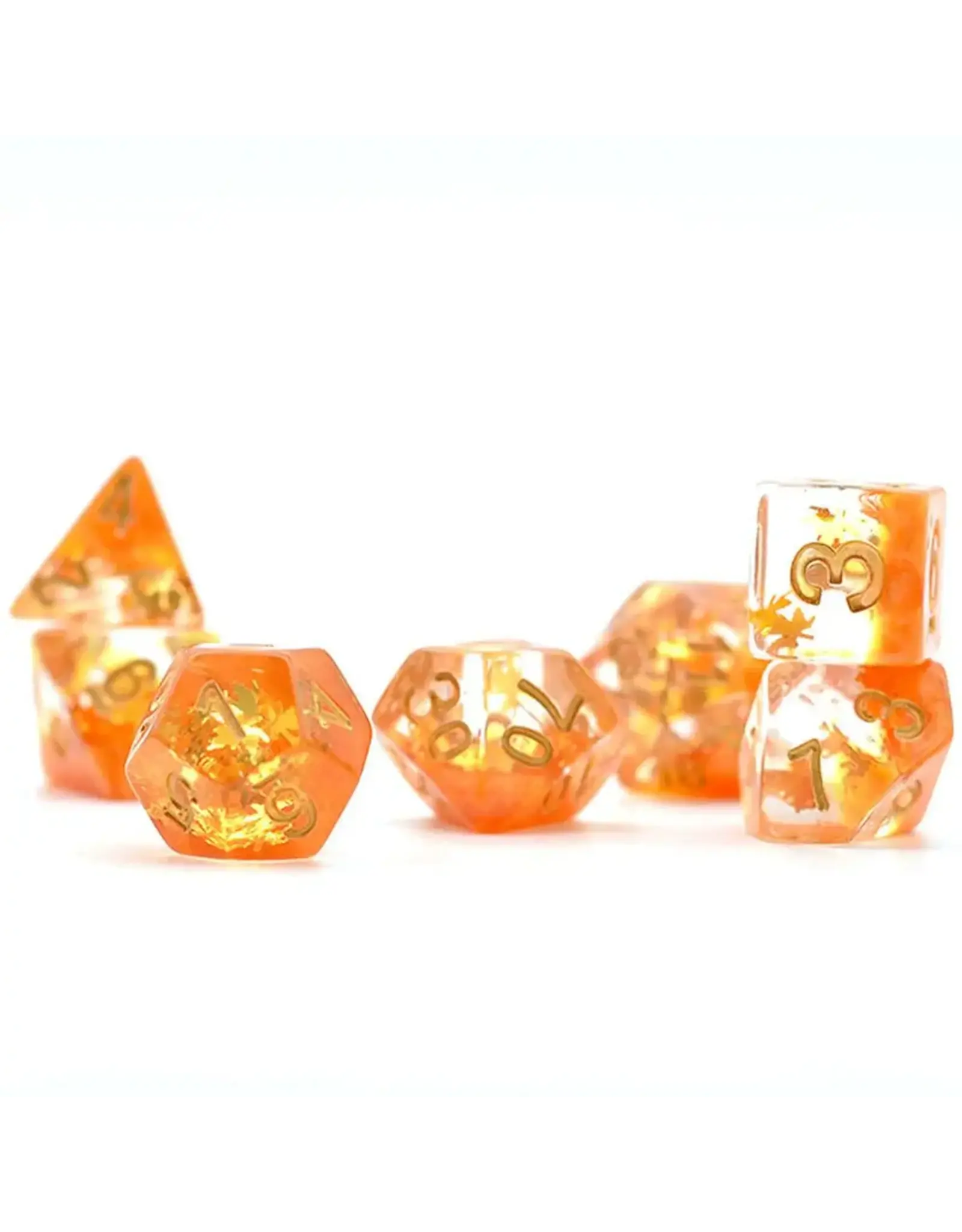 Falling Leaves Resin Dice Set